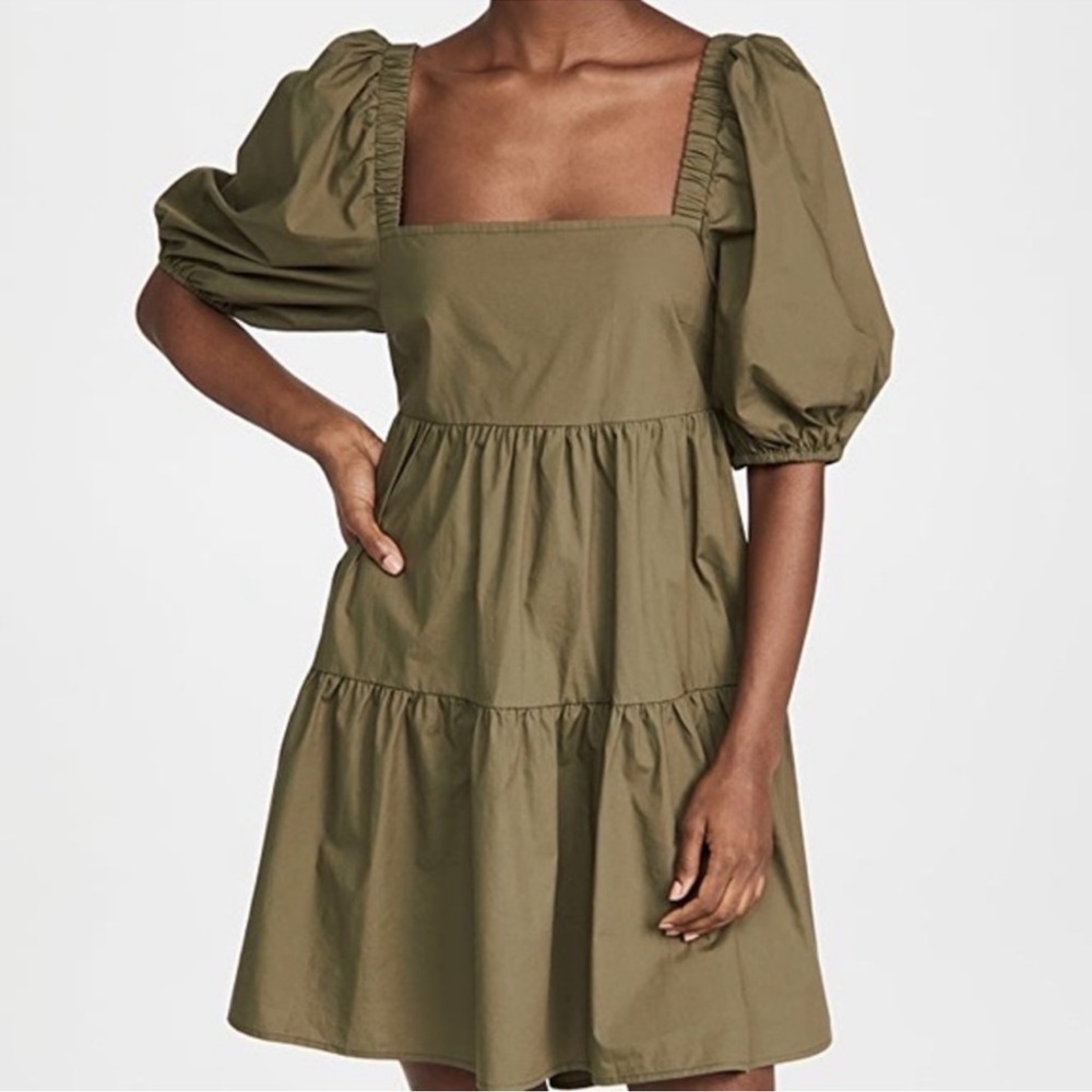 Mink Pink Issy Babydoll Dress Green Size M